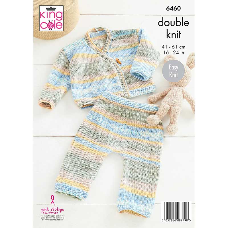 Cardigan and Trousers knitted in King Cole Baby Fjord DK - Image 3