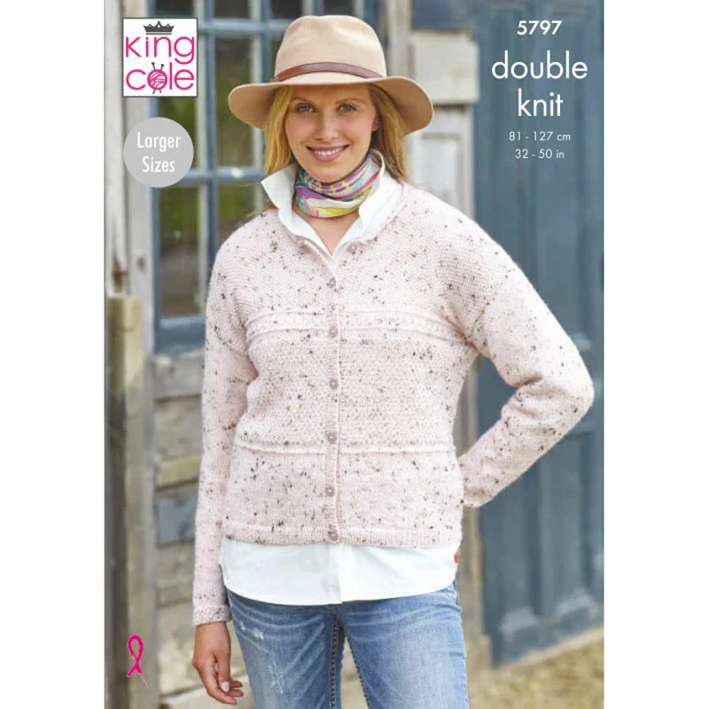 Cardigan and Waistcoat in King Cole Homespun Dk