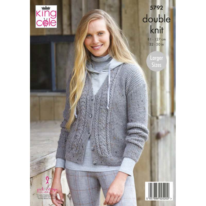 Cardigan and Waistcoat in King Cole Homespun Dk - Digital Version 5792 - Image 3