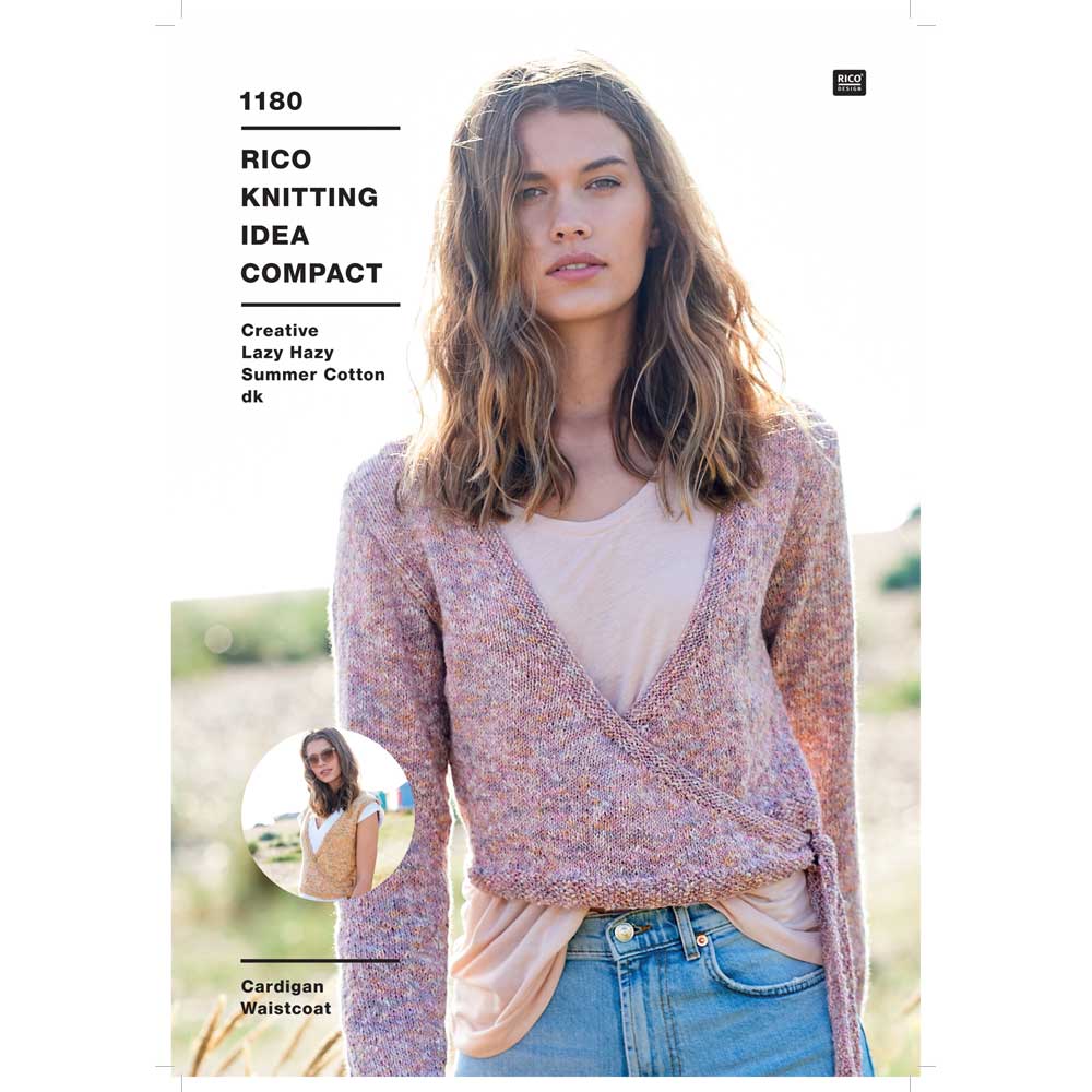 Cardigan and Waistcoat in Rico Creative Lazy Hazy Summer Cotton Dk - Digital Version 1180
