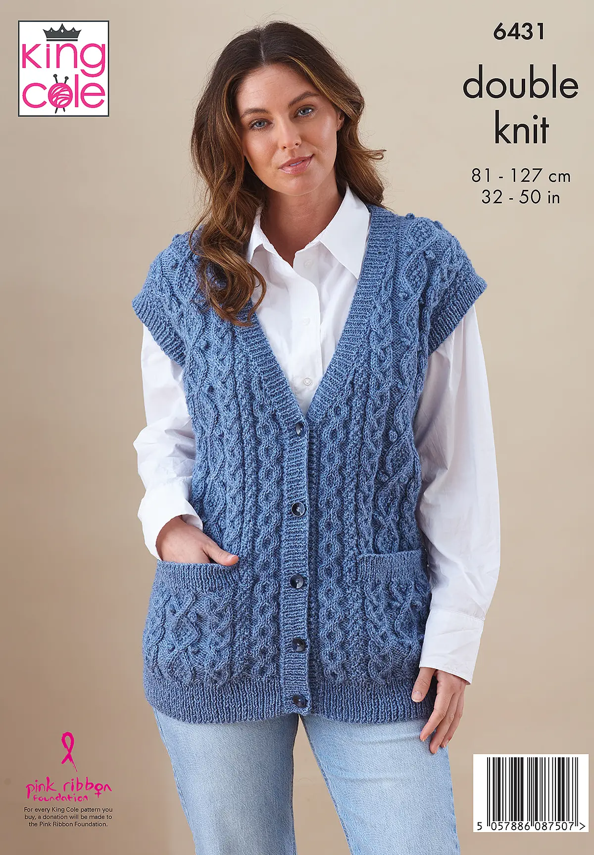 Cardigan and Waistcoat knitted in King Cole Merino Blend DK - Image 3