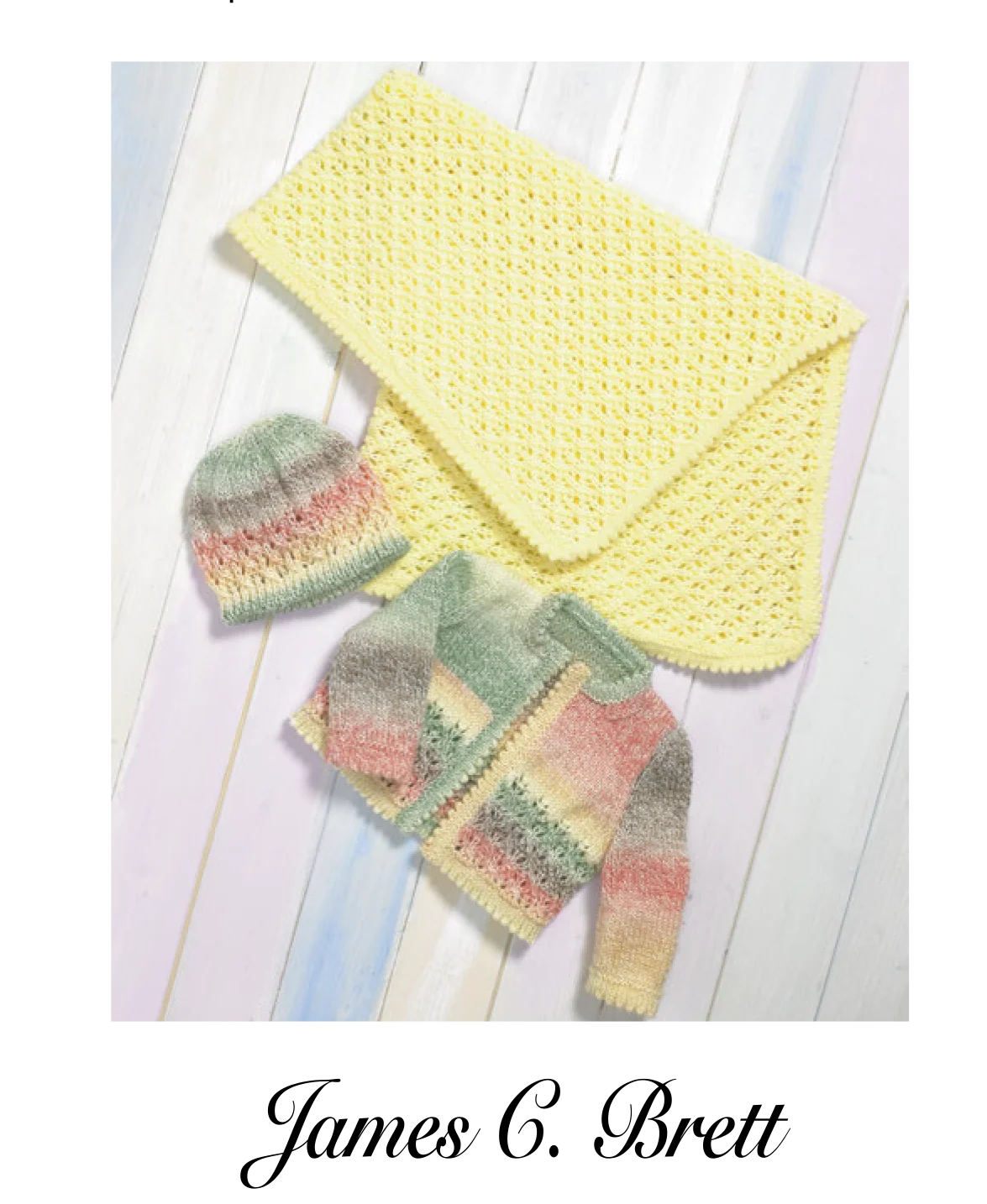 Cardigan Blanket and Hat in James C Brett Baby Marble Dk - Image 3