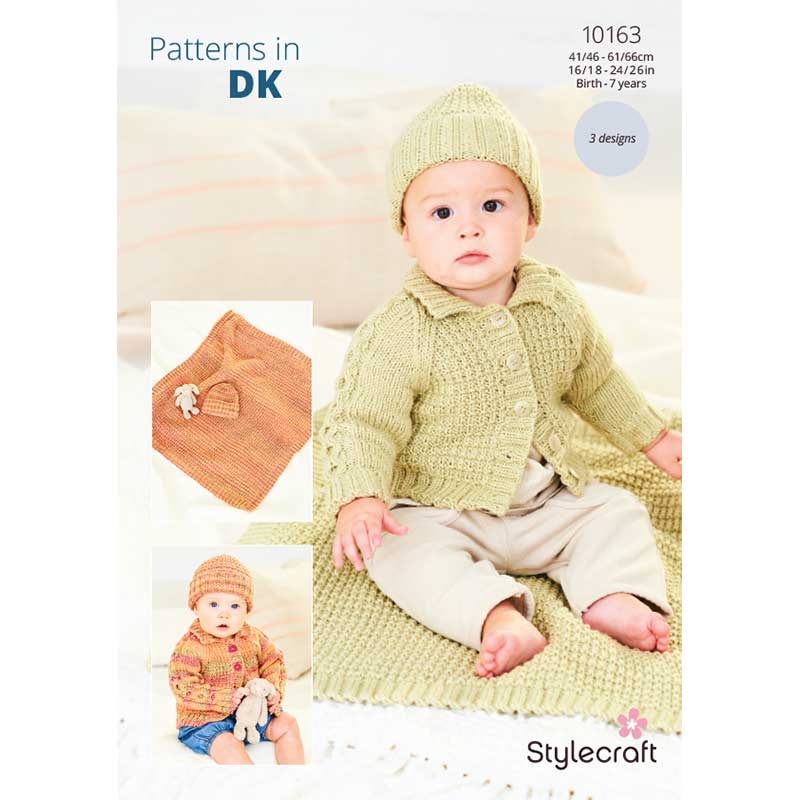 Cardigan, Hat & Blanket in Stylecraft Soft Baby Easy Stripes Dk & Bambino Dk - Digital Version 10163