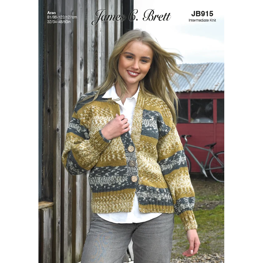 Cardigan in James C Brett Croftland Aran & Scandi Aran