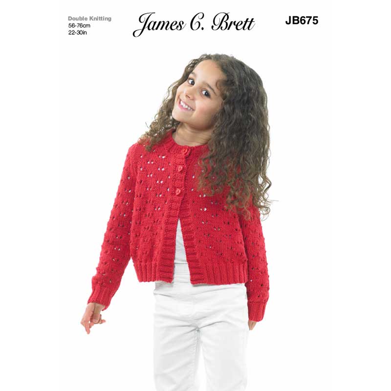 Cardigan in James C Brett Its Pure Cotton Dk