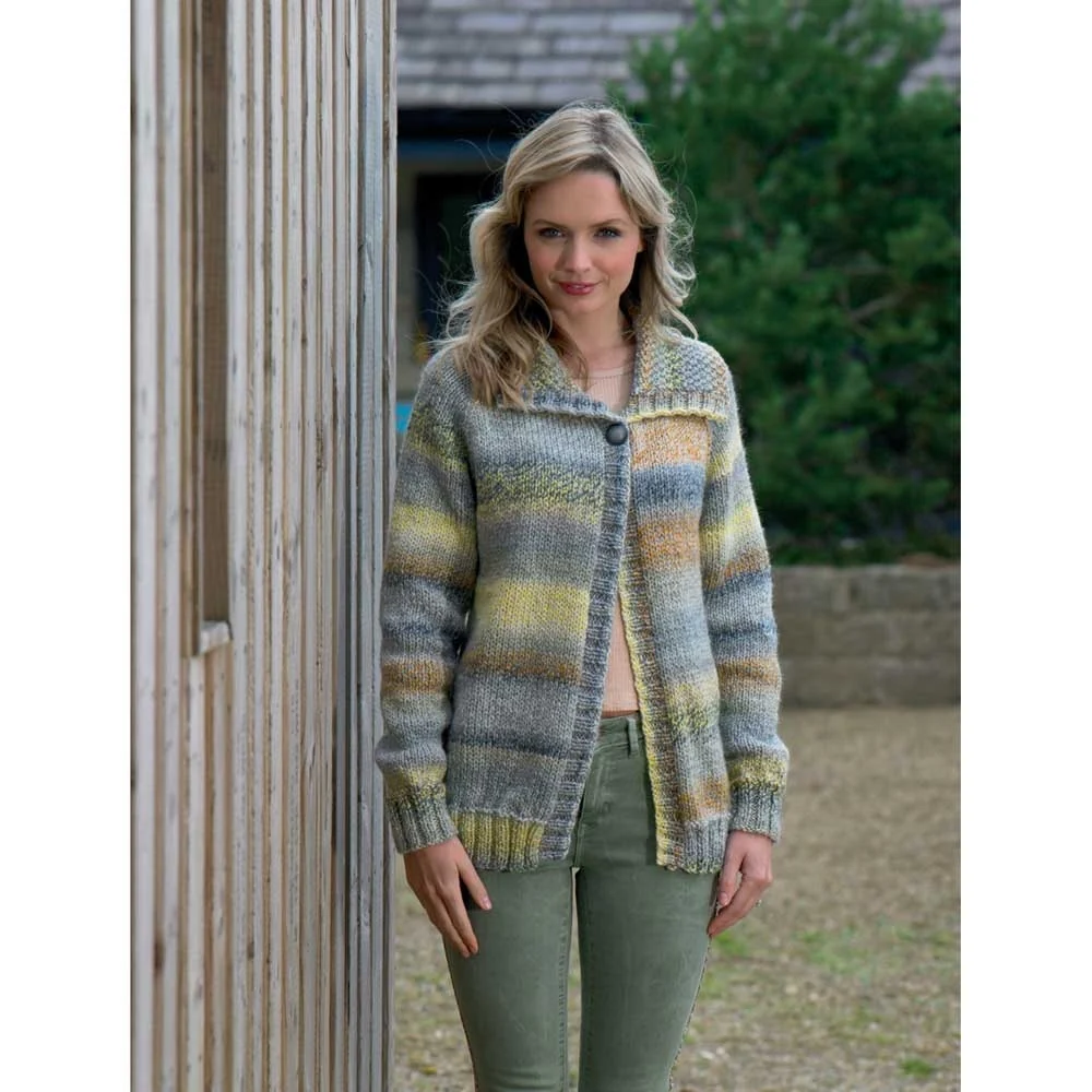 Cardigan in James C Brett Marble Chunky