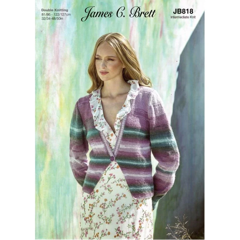 Cardigan in James C Brett Shhh Dk