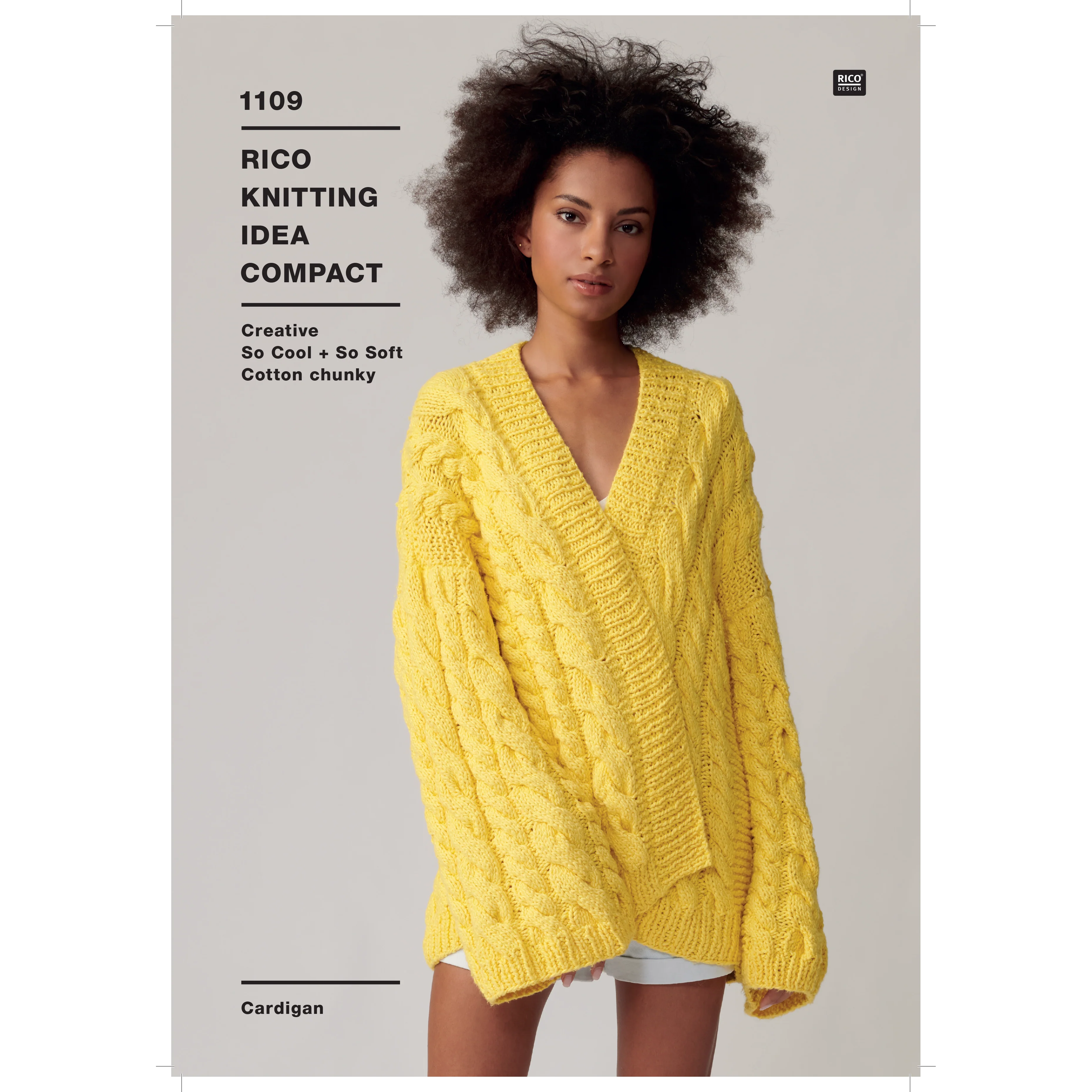 Cardigan in Rico Creative So Cool + So Soft Cotton Chunky - Digital Version 1109