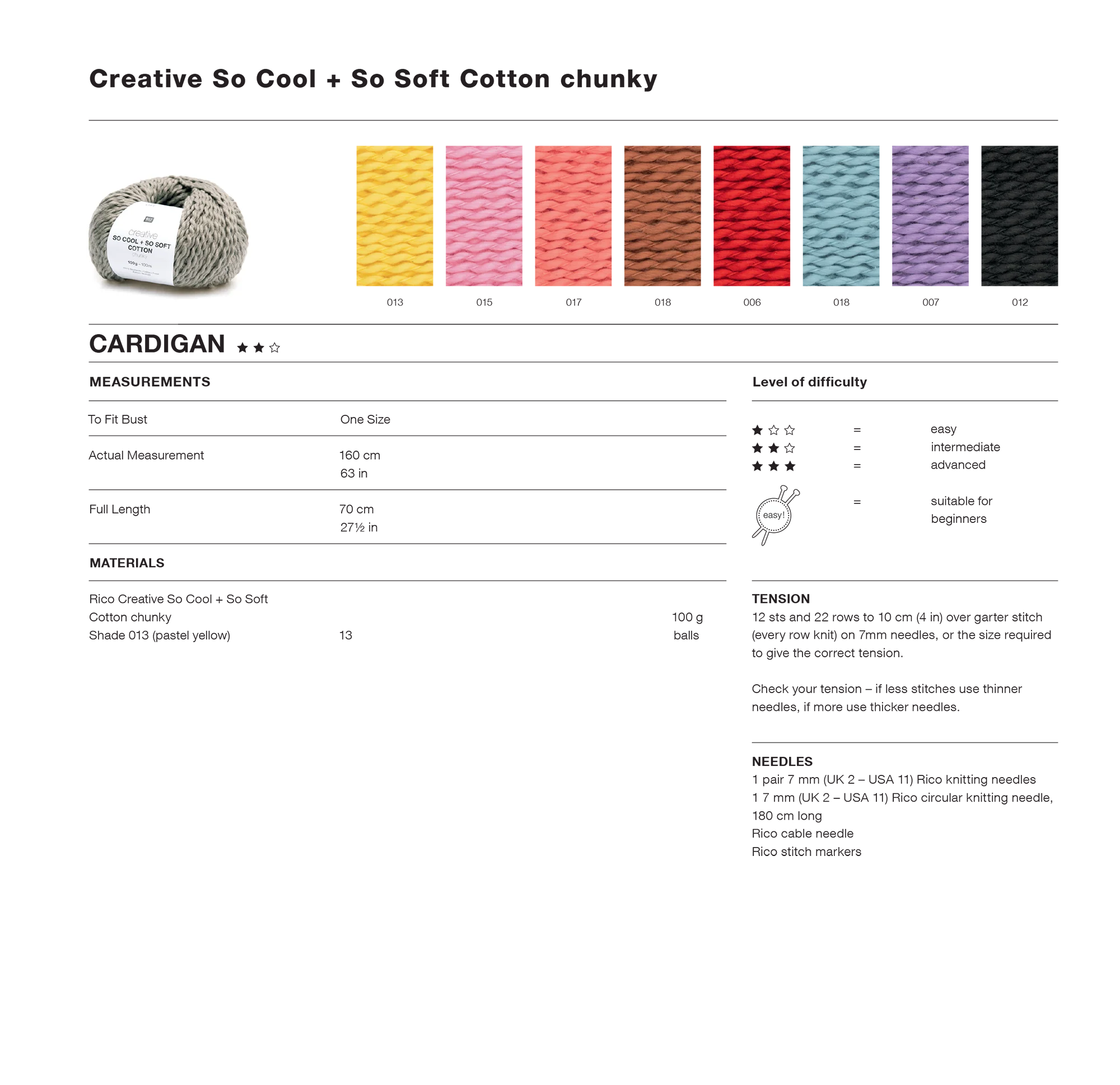 Cardigan in Rico Creative So Cool + So Soft Cotton Chunky - Digital Version 1109 - Image 2