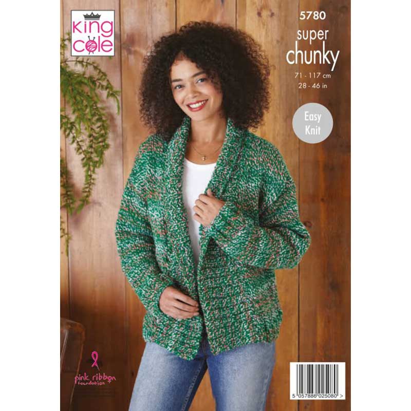 Cardigan & Sweater Knitted in King Cole Christmas Super Chunky - Image 3