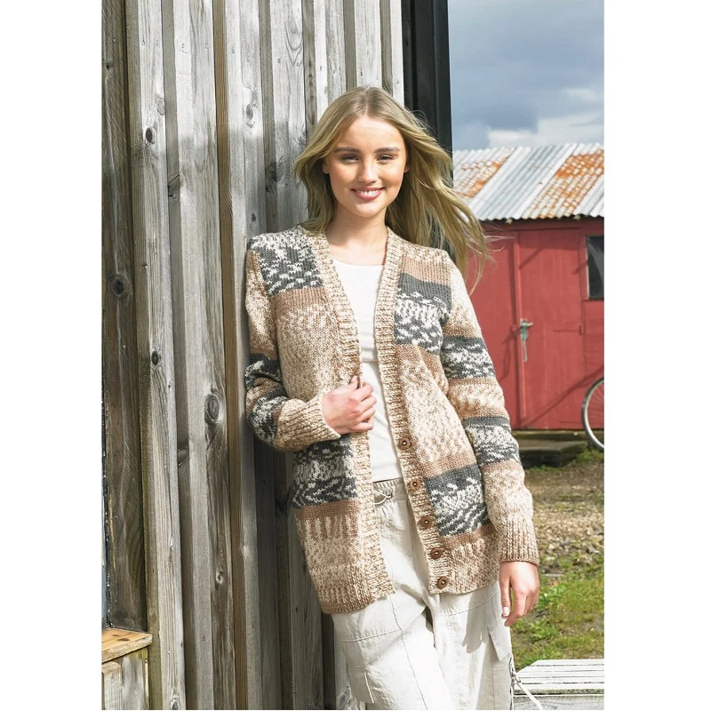 Cardigan & Waistcoat in James C Brett Scandi Croftland Aran