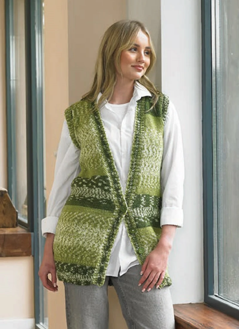 Cardigan & Waistcoat in James C Brett Scandi Croftland Aran - Image 3