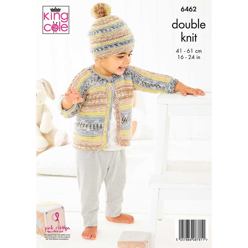 Cardigans and Hat knitted in King Cole Baby Fjord DK - Image 3