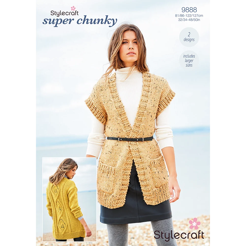 Cardigans and Waistcoat in Stylecraft Super Chunky - Digital Version 9888