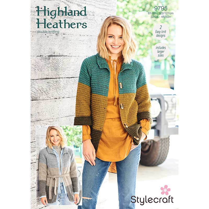 Cardigans in Stylecraft Highland Heathers Dk 9795 - Digital Version