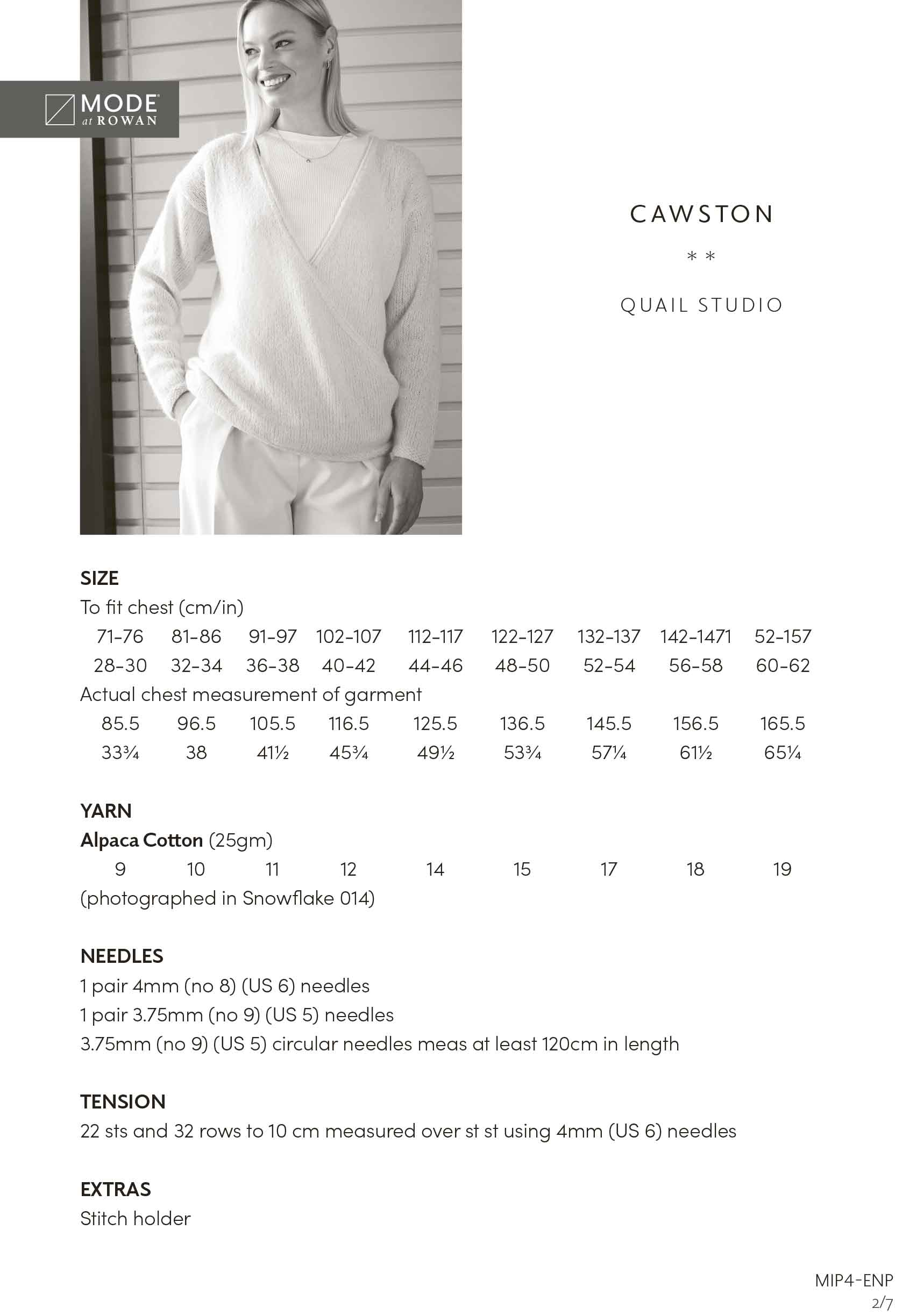 Cawston in Mode at Rowan Alpaca Cotton - MIP4-M - Image 2