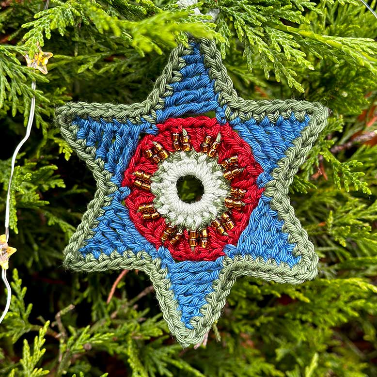 Celestial Star Beaded Christmas Decoration Pattern by Jane Crowfoot - Exclusive to Black Sheep Wools - Digital Version - Image 3