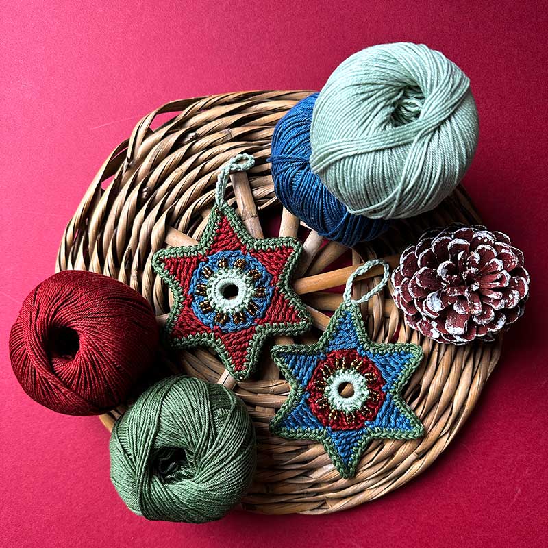 Celestial Star Beaded Christmas Decoration Pattern by Jane Crowfoot - Exclusive to Black Sheep Wools - Digital Version - Image 5