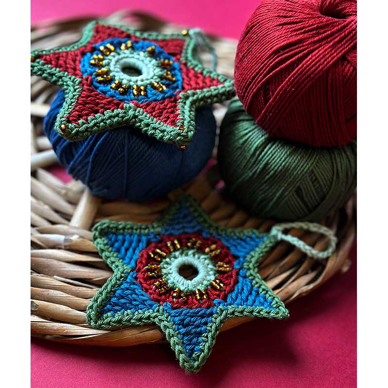 Celestial Star Beaded Christmas Decoration Pattern by Jane Crowfoot - Exclusive to Black Sheep Wools - Digital Version - Image 6