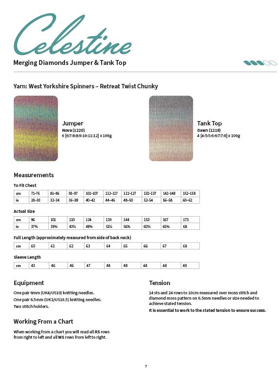 Celestine Jumper & Tank Top in West Yorkshire Spinners Retreat Twist Chunky - Image 2