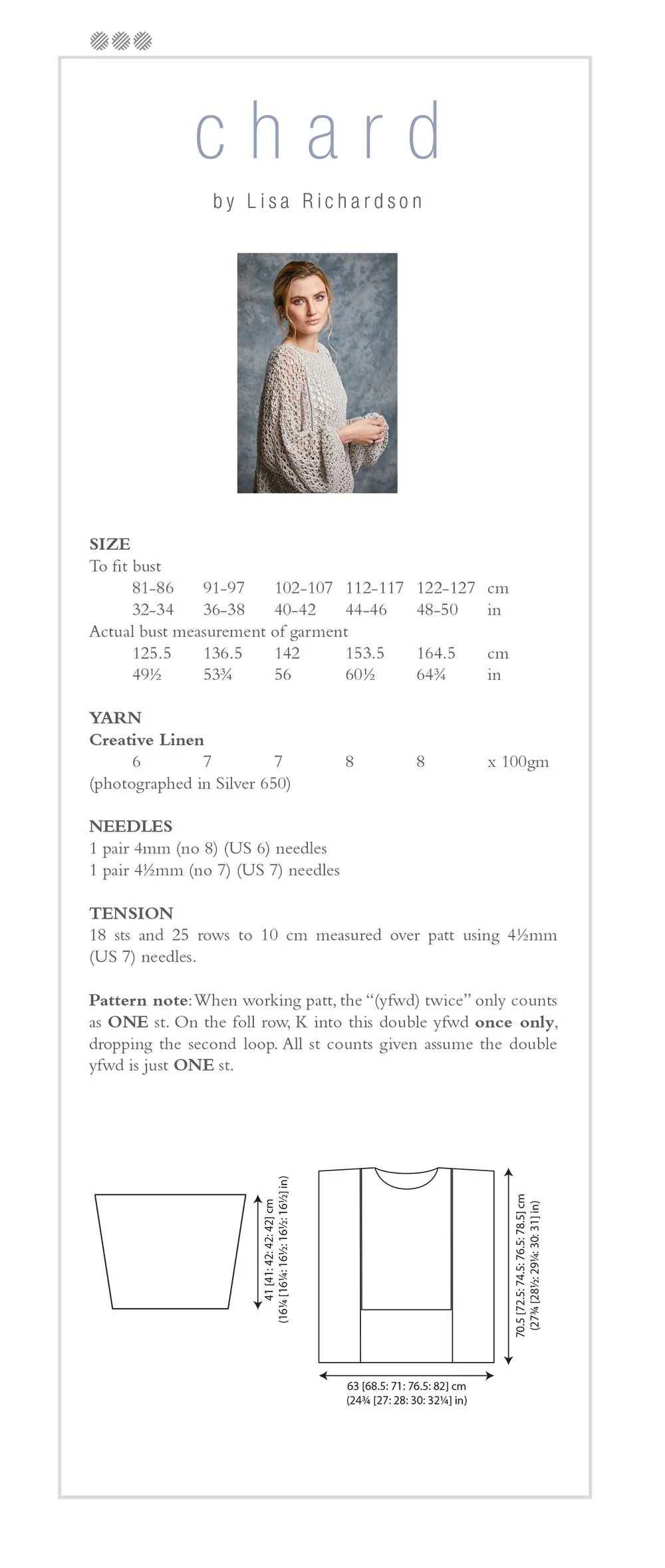 Chard Sweater in Rowan Creative Linen - Digital Version - Image 2
