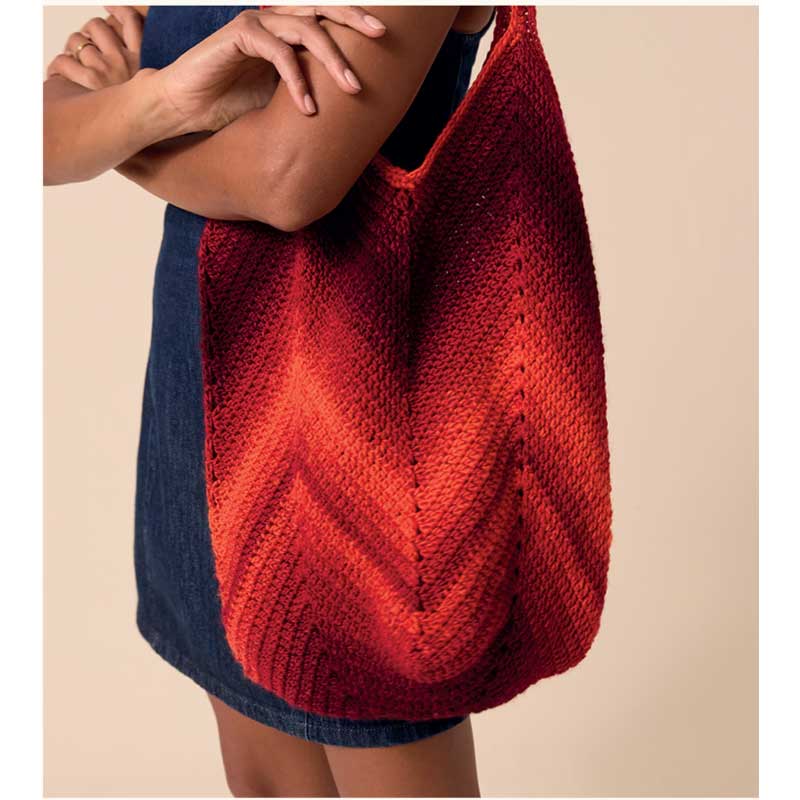 Chevron Glow Crochet Tote in Sirdar Jewelspun Ombre Aran - 10928 - Image 3