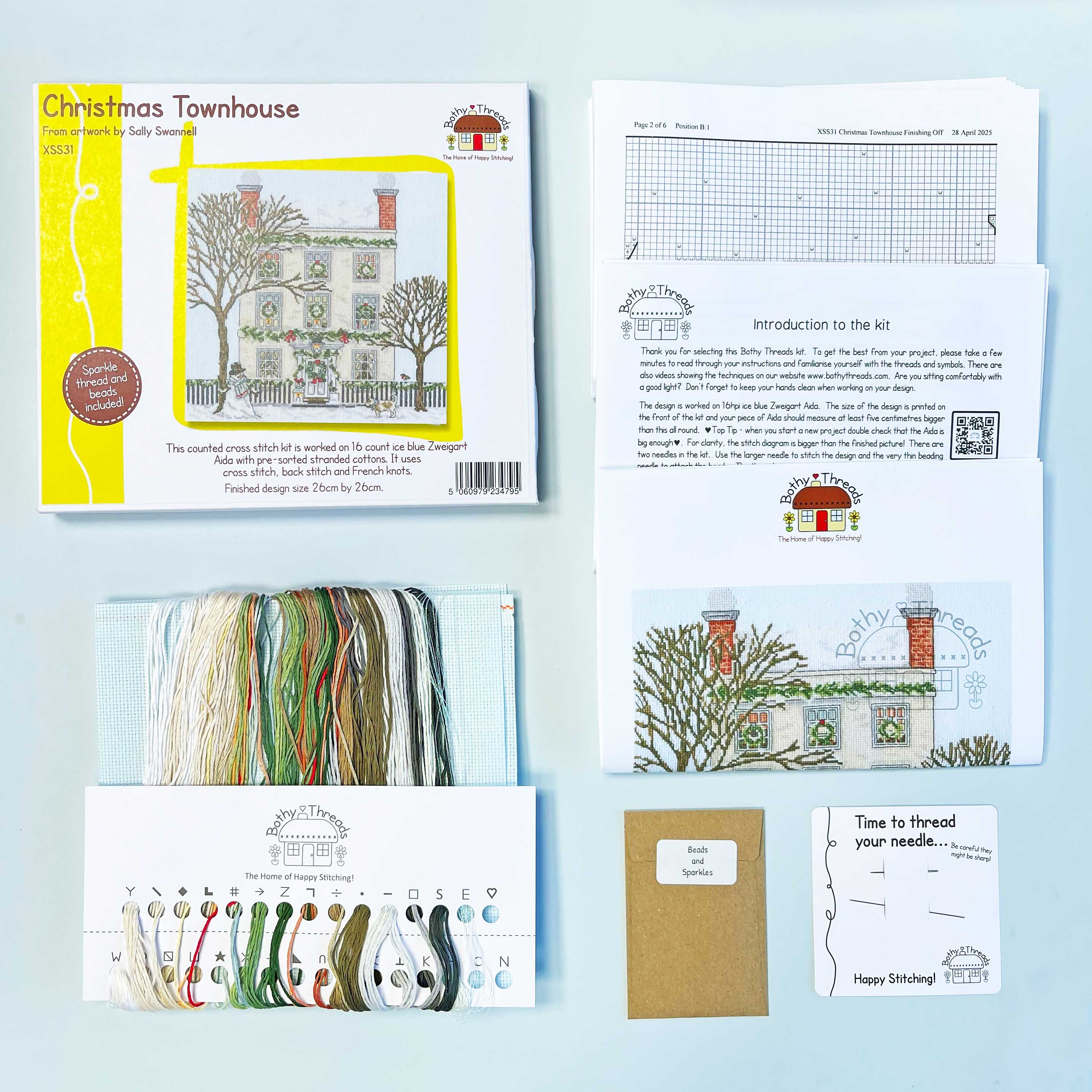 Christmas Townhouse  - Bothy Threads Cross Stitch Kit - Image 2