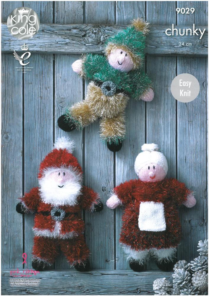 Christmas Toys knitted in King Cole Tinsel Chunky