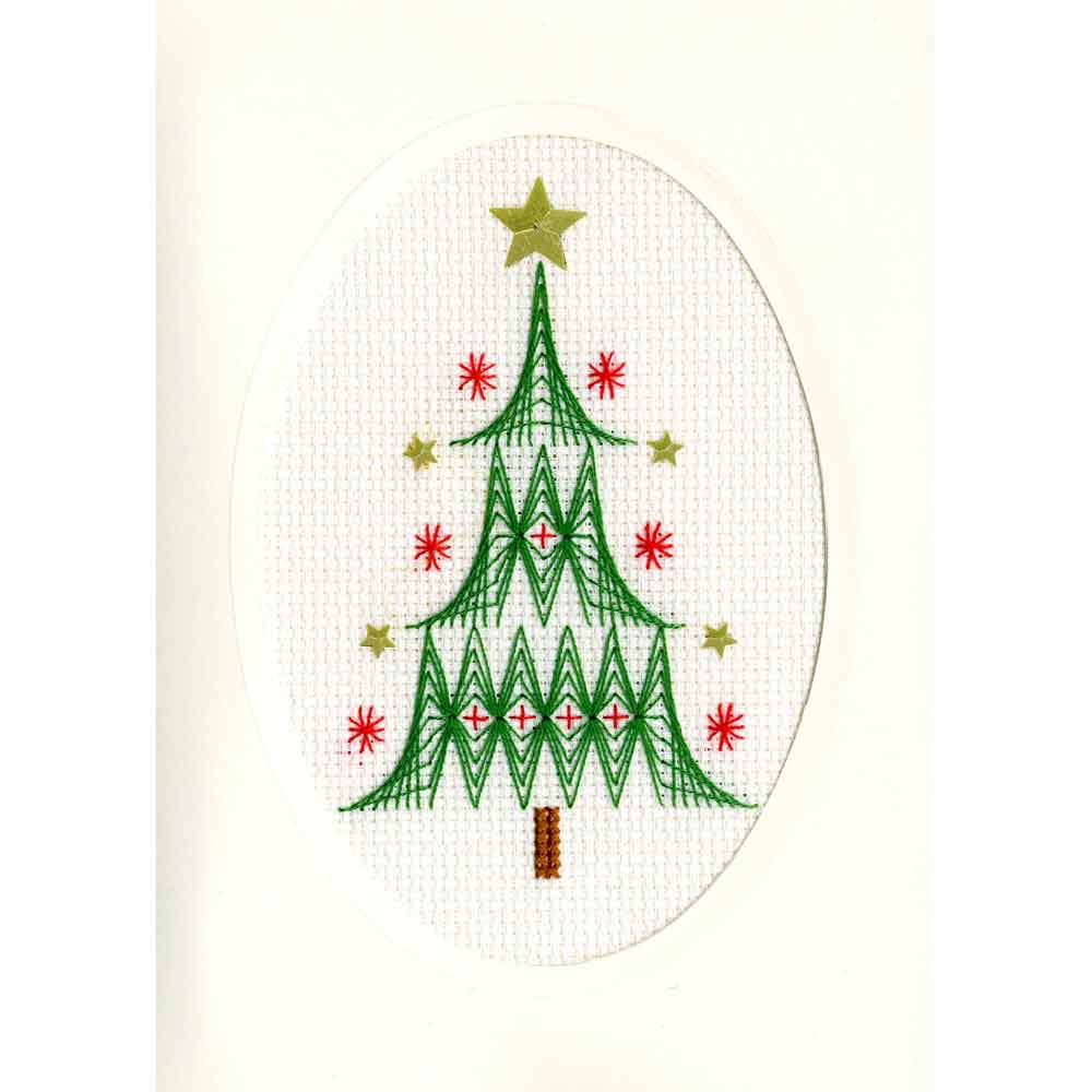 Christmas Tree Christmas Card Cross Stitch Kit