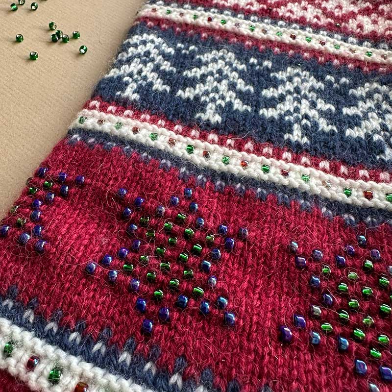 Christmas Wishes Festive Stocking in Rowan Alpaca Soft Dk Colour Pack by Debbie Abrahams - Limited Edition - Image 5