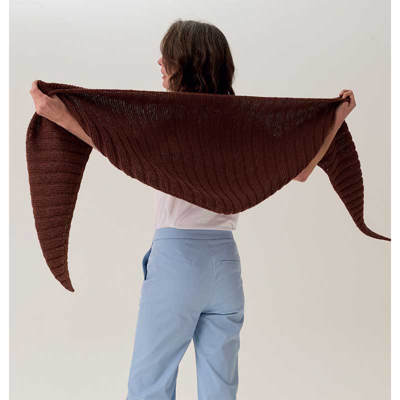 Clam Shell Ribbed Shawl in Sirdar Loveful Bio Blend Dk - Digital Version 10919 - Image 3