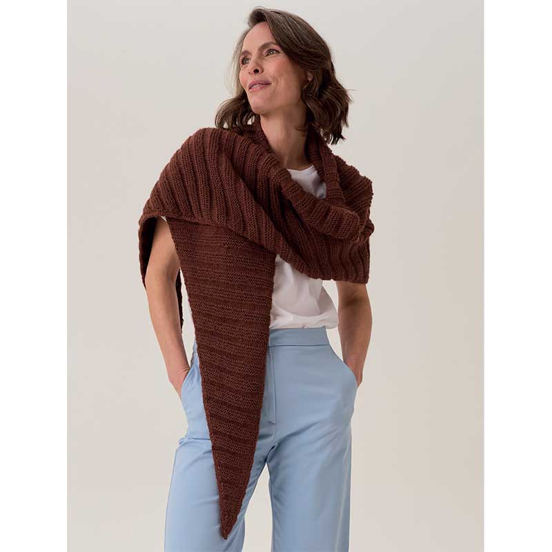 Clam Shell Ribbed Shawl in Sirdar Loveful Bio Blend Dk - Digital Version 10919 - Image 4