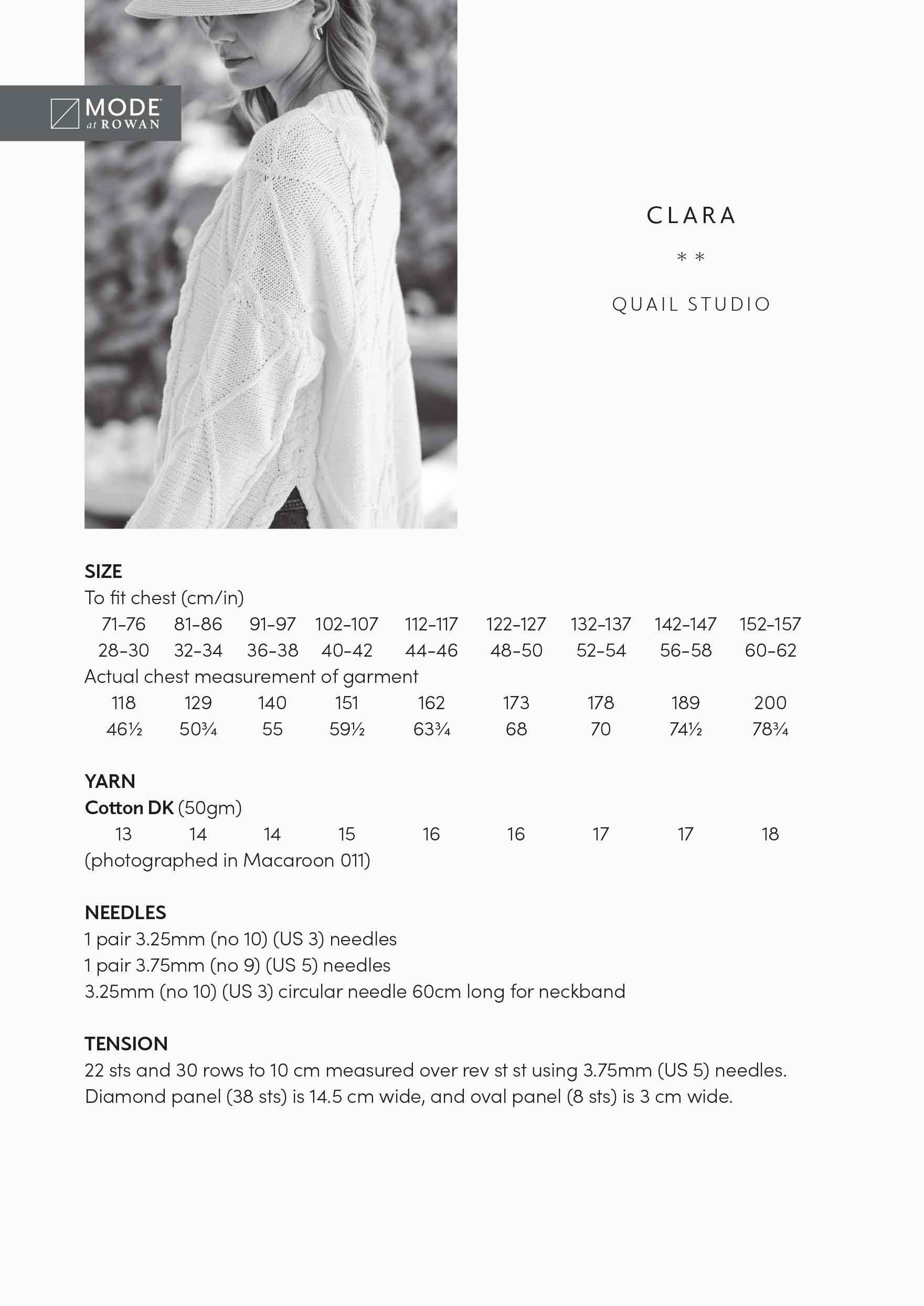 Clara in Mode At Rowan Cotton Dk - MIP44-M - Image 2