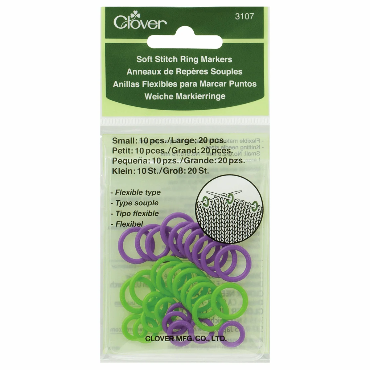 Clover Soft Stitch Ring Markers - Image 2