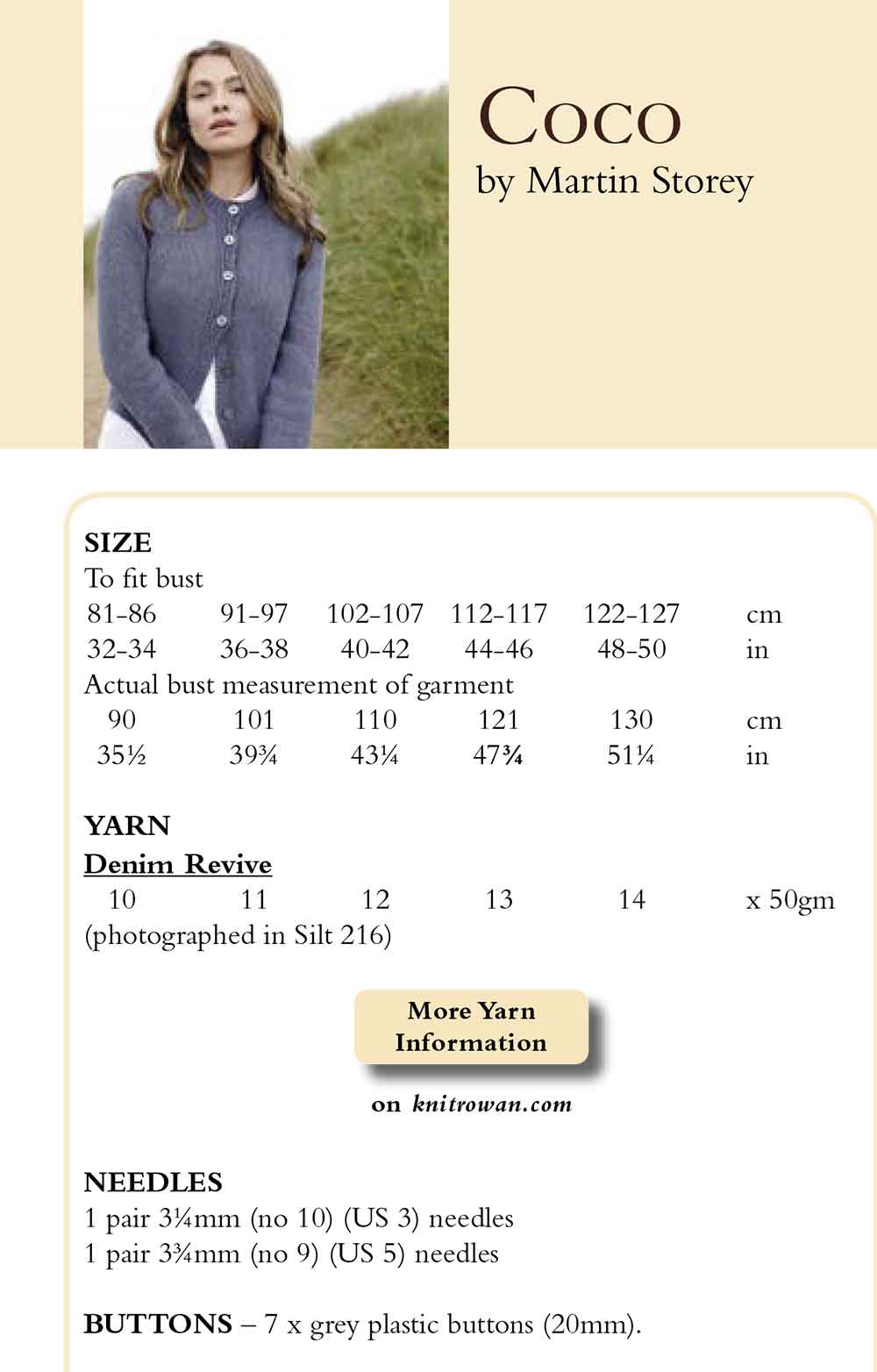 Coco Cardigan in Rowan Denim Revive - Digital Version - Image 2