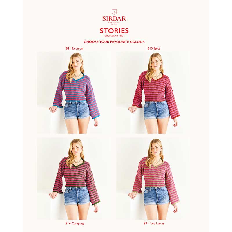 Cow Bell Sleeve Sweater in Sirdar Stories Dk - Digital Version 10539 - Image 3
