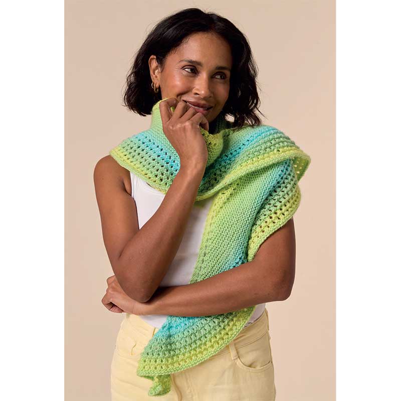 Crescent Crochet Shawl in Sirdar Jewelspun Ombre Aran - Digital Version 10926 - Image 3