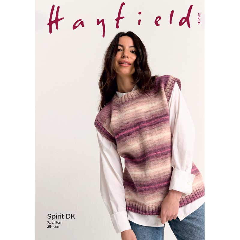 Crew Neck Vest in Hayfield Spirit Dk - Digital Version 10792