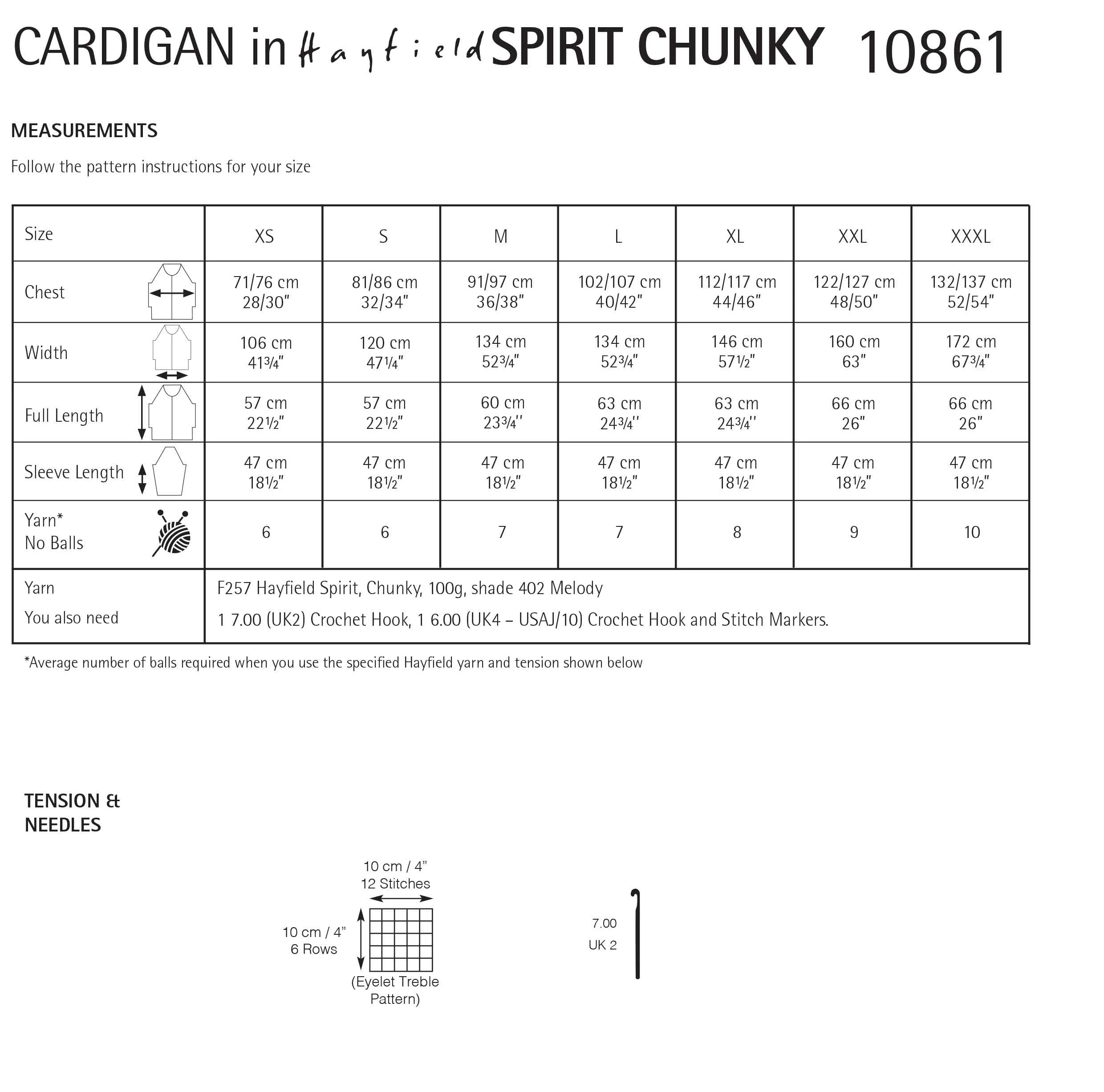 Crochet Cardigan in Hayfield Spirit Chunky - Image 2