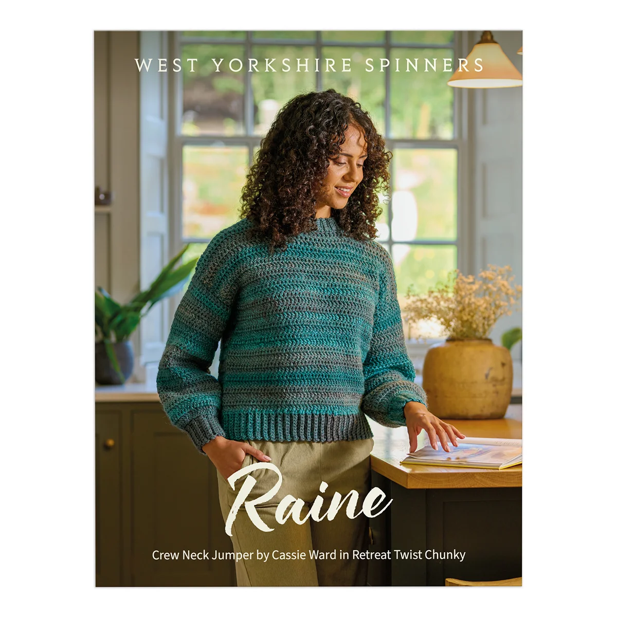 Crochet Raine Crew Neck Jumper in West Yorkshire Spinners Retreat Twist Chunky - Digital Version WYS1000468