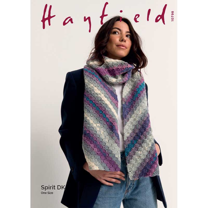 Crochet Scarf in Hayfield Spirit Dk - Digital Version 10798