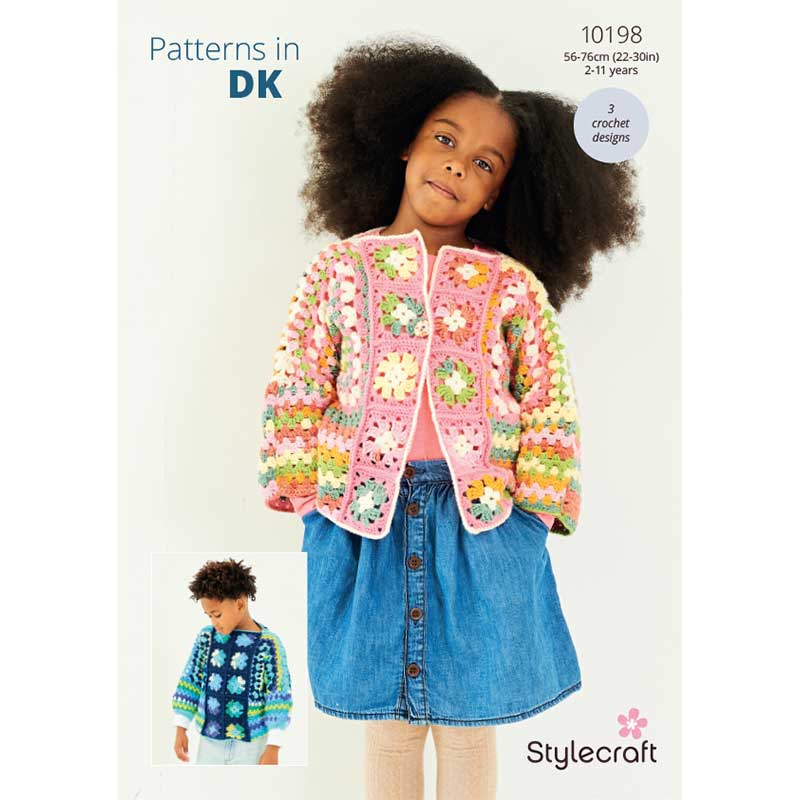 Crochet Sweater, Cardigan and Scarf in Stylecraft Merry Go Round DK & Special Dk