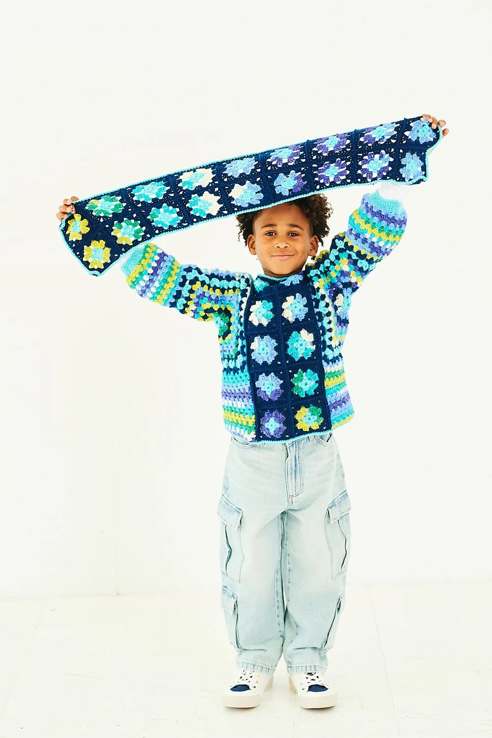 Crochet Sweater, Cardigan and Scarf in Stylecraft Merry Go Round DK & Special Dk - Image 3
