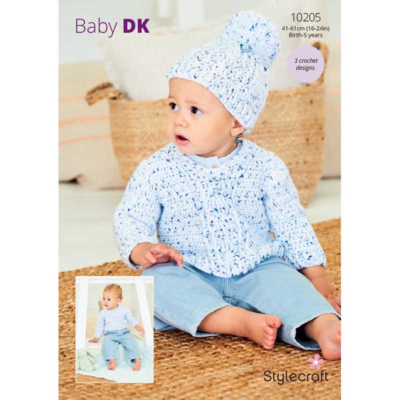 Crochet Sweater, Hat & Blanket in Stylecraft Bambino Dotty Dk