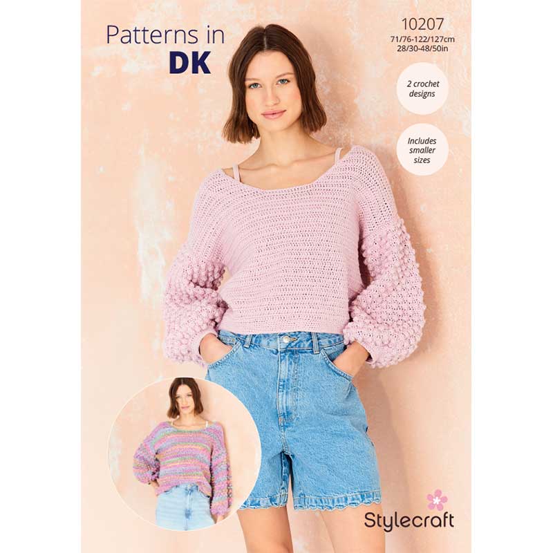 Crochet Sweaters in Stylecraft Colour Burst & Cotton Twist