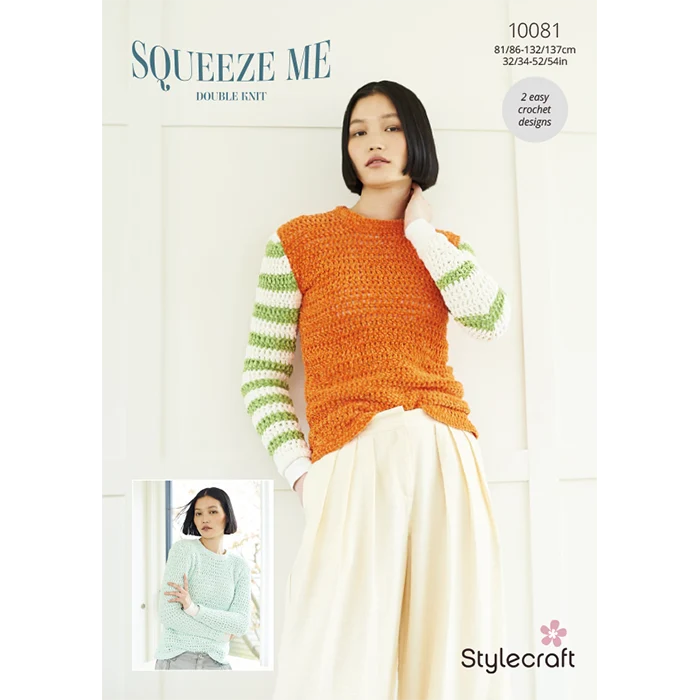 Crochet Sweaters in Stylecraft Squeeze Me Dk