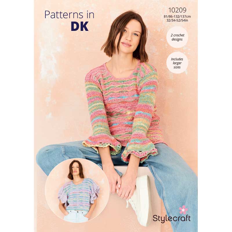Crochet T Shirt & Sweater in Stylecraft Colour Burst & Cotton Twist