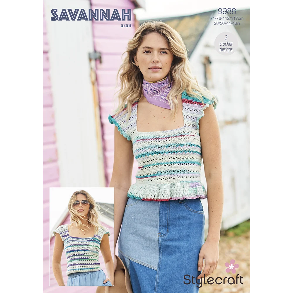 Crochet Tops in Stylecraft Savannah Aran - Digital Version 9988