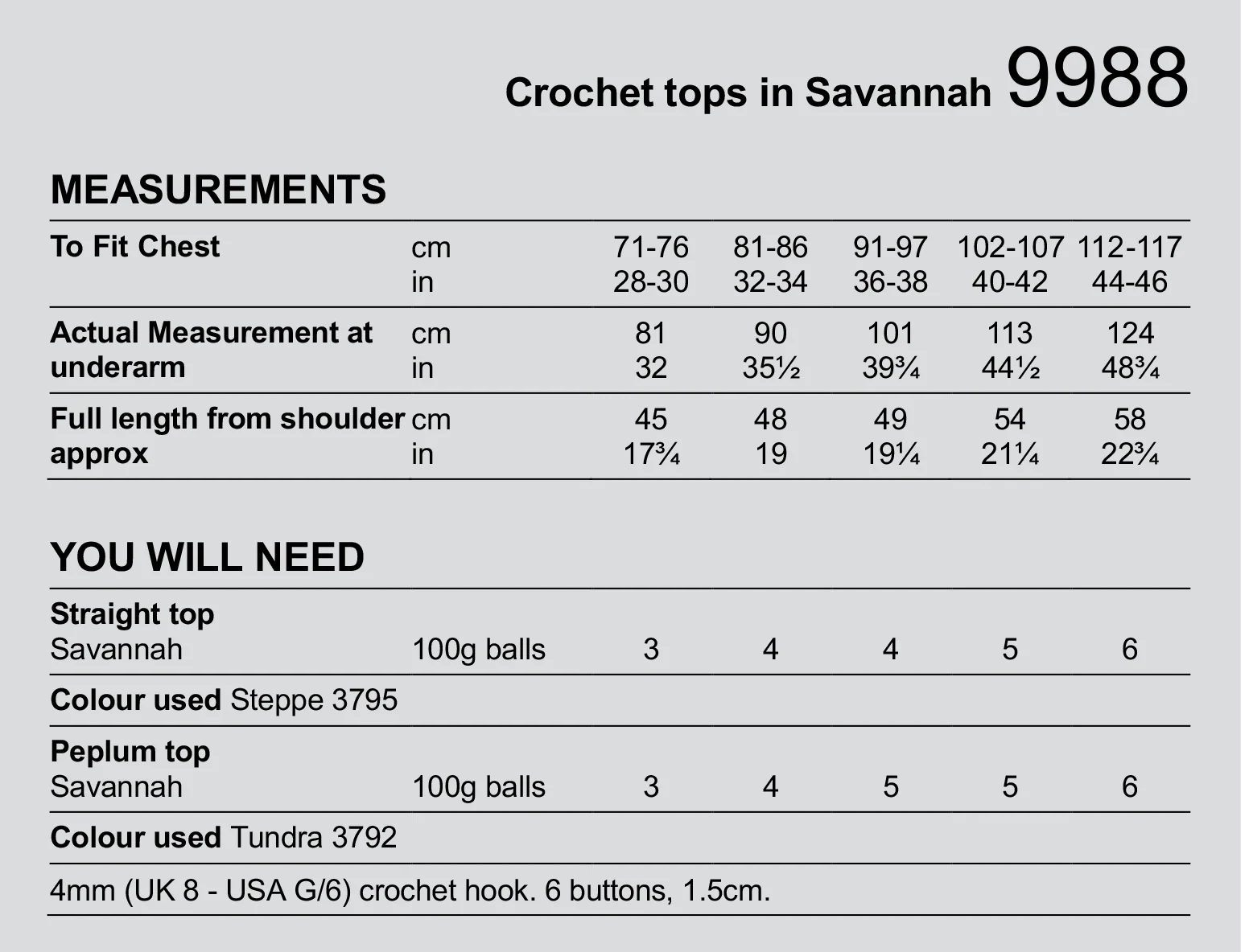Crochet Tops in Stylecraft Savannah Aran - Digital Version 9988 - Image 2