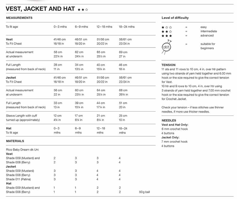 Crochet Vest, Jacket and Hat in Baby Dream Uni DK - Image 3